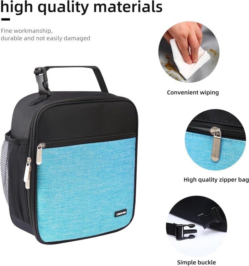 Lovoeo AYEANY Lunch box Lunch bag for men women Lunchbox Lunch bags Insulated Lunch bag Lunch box cooler (Thicken blue), Large - Image 5